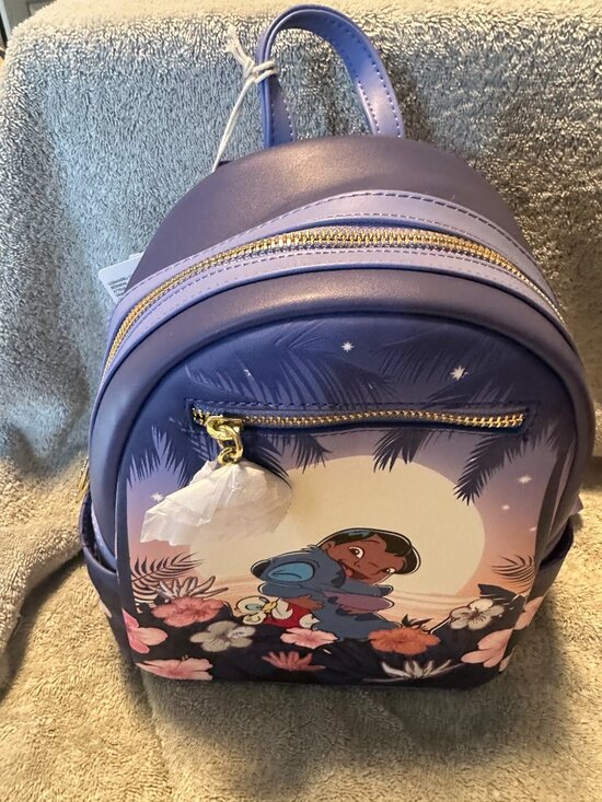 Loungefly Disney Lilo & Stitch Floral Sunset Scene Mini Backpack (BoxLunch 10th main image 5
